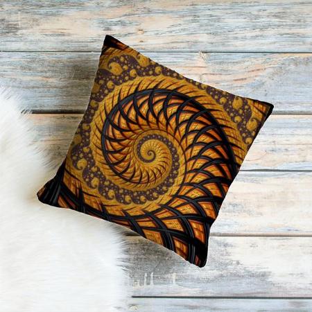 Swirl Design Customized Photo Printed Cushion