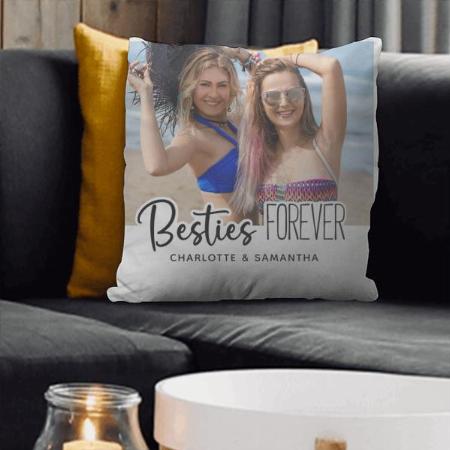 Besties Forever 2 Photo Customized Photo Printed Cushion