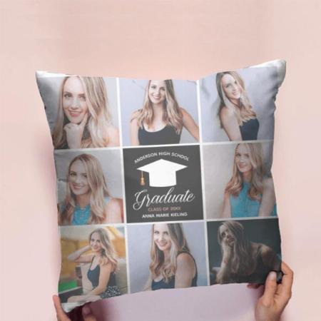 Graduation Senior Portrait Photo Collage Customized Photo Printed Cushion