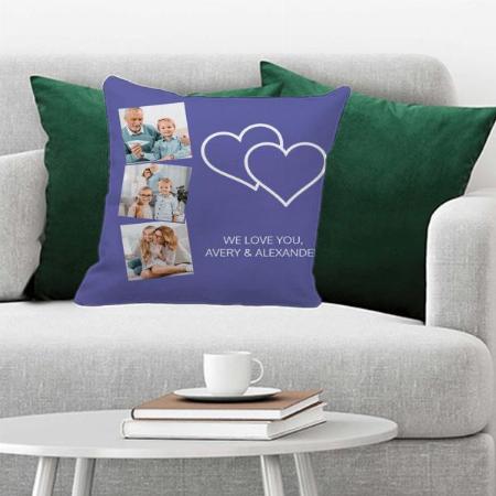 Photo Collage with Heat Design Customized Photo Printed Cushion