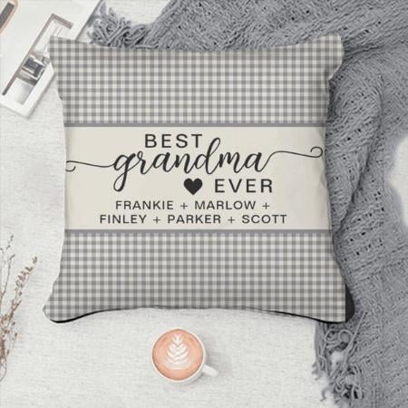 Best Grandma Ever Design Customized Photo Printed Cushion