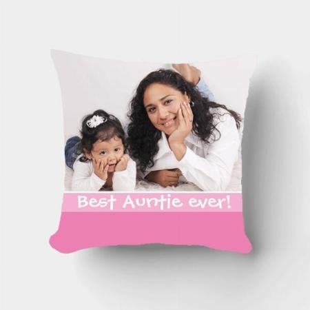 White Pink Photo Customized Photo Printed Cushion
