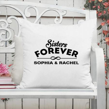 Sisters Forever Customized Photo Printed Cushion