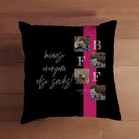 BFF Photo Collage for Best Friend Customized Photo Printed Cushion