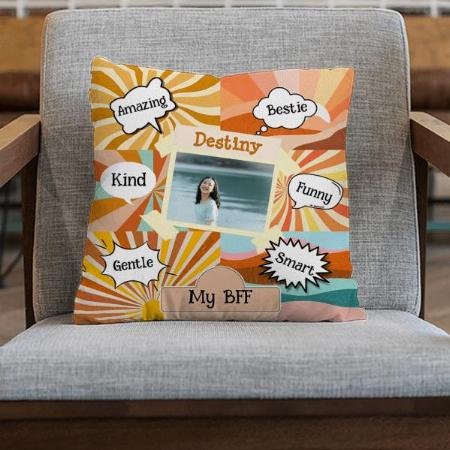 BFF Photo Collage for Best Friend  Customized Photo Printed Cushion