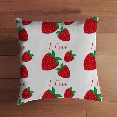 I Love Stoberry Design Customized Photo Printed Cushion