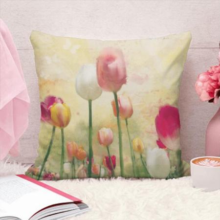 Flowers Design Customized Photo Printed Cushion