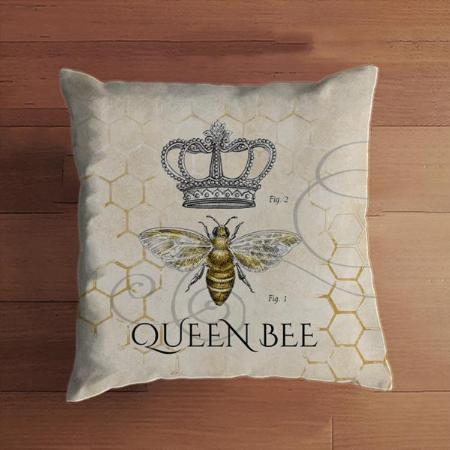 Mom Quote Queen Bee Monogram Customized Photo Printed Cushion