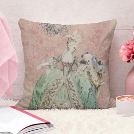 Victorian Era Design Customized Photo Printed Cushion