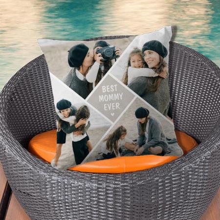 Photo Collage Best Mom Ever Customized Photo Printed Cushion