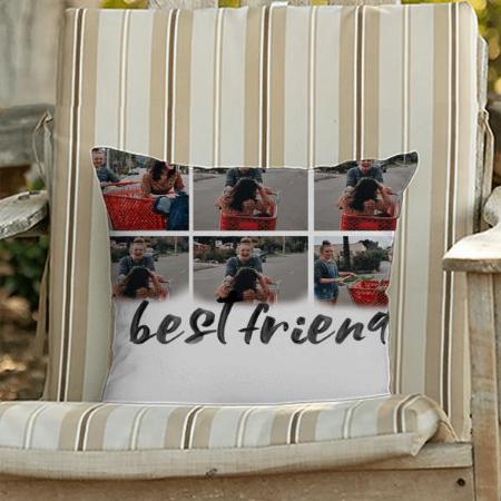 Bestfriend 6 Photo Collage Customized Photo Printed Cushion