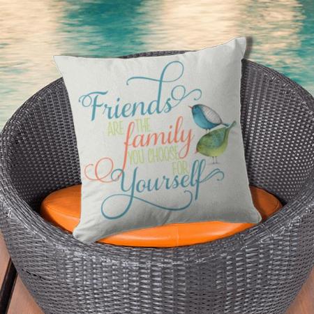 Friends are The Family Customized Photo Printed Cushion