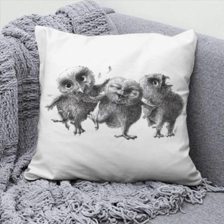 Owl Design Customized Photo Printed Cushion