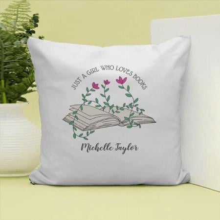 Book Lover Customized Photo Printed Cushion