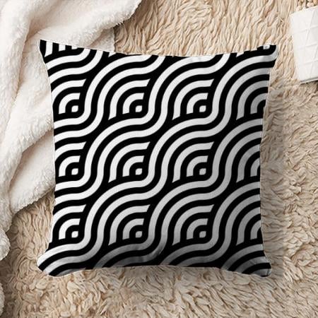 Curve Line Design Customized Photo Printed Cushion