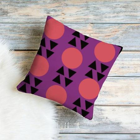 Circle and Triangle Patter Design Customized Photo Printed Cushion