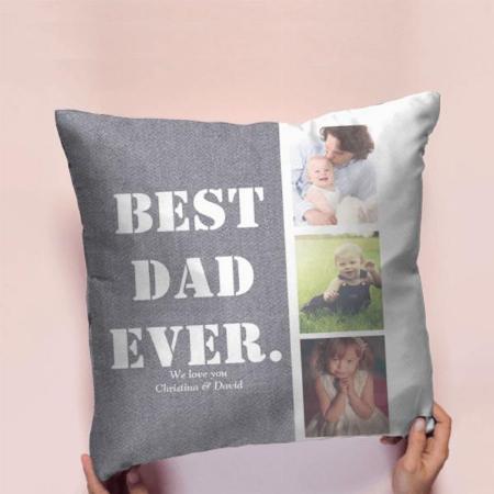 Fathers Day Gift Photo Collage Family Photos Customized Photo Printed Cushion