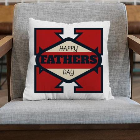 Happy Fathers Day Customized Photo Printed Cushion