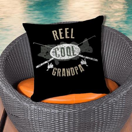 Reel Cool Grandpa Customized Photo Printed Cushion