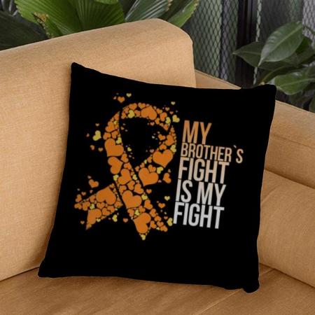 My Brother's Fight Design Customized Photo Printed Cushion
