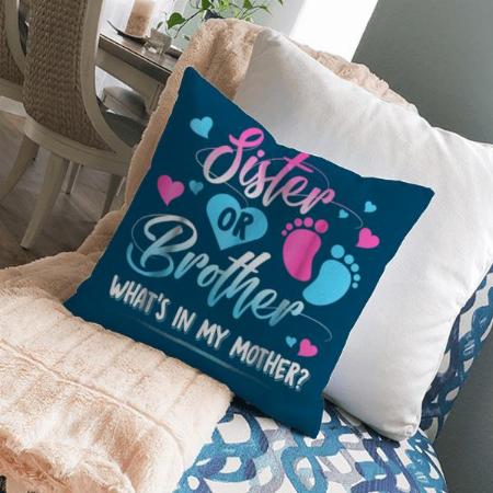 Sister or Brother Customized Photo Printed Cushion