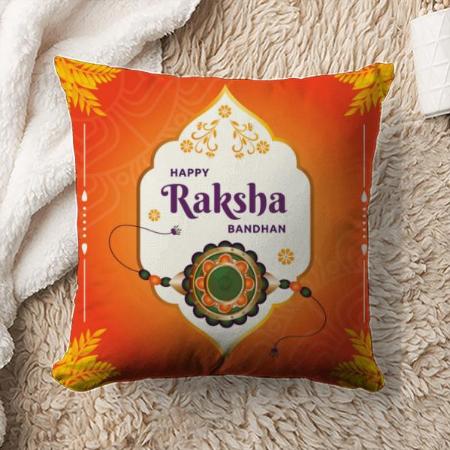Happy Raksha Bandhan Customized Photo Printed Cushion