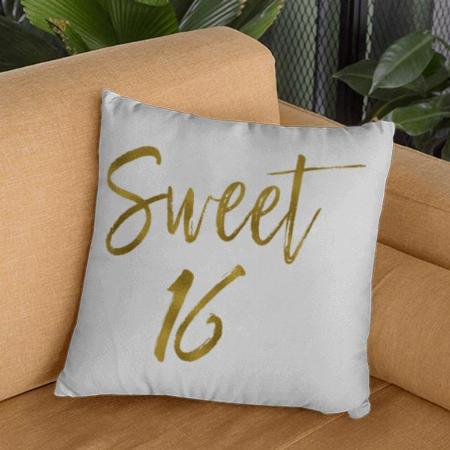 Sweet 16 Design Customized Photo Printed Cushion