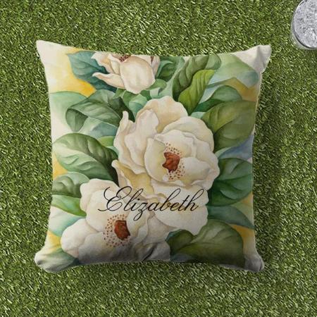 Floral Design Customized Photo Printed Cushion