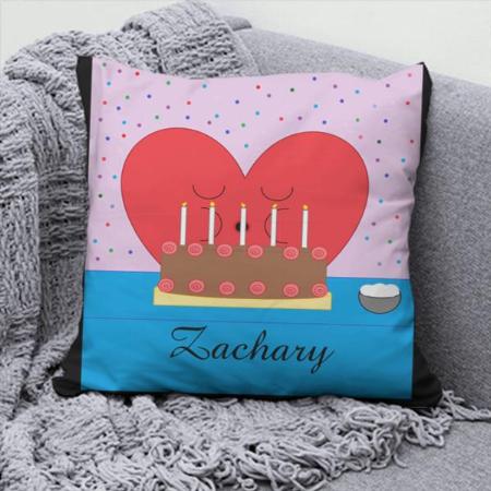 Happy Birthday Design Customized Photo Printed Cushion