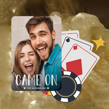 Game On Family Photo Customized Photo Printed Playing Cards