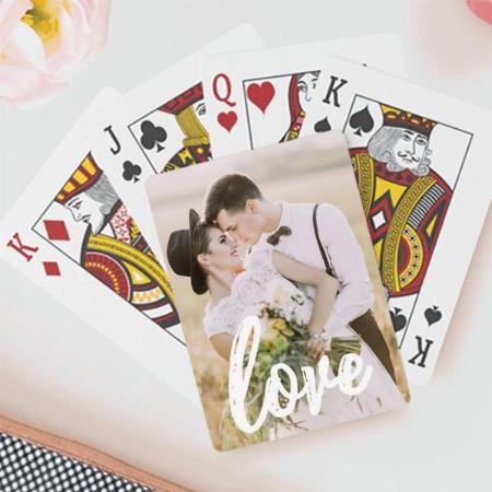 Photo with Love Design Customized Photo Printed Playing Cards