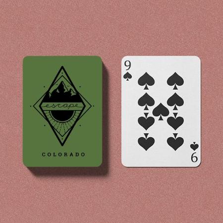 Escape to the Mountains Customized Photo Printed Playing Cards