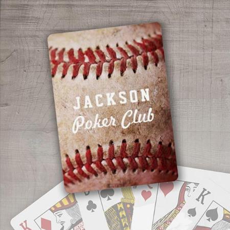 Baseball Photo with Name Customized Photo Printed Playing Cards
