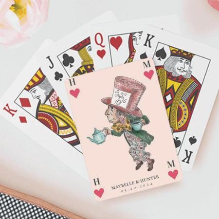 Vintage Alice in Wonderland The Mad Hatter Customized Photo Printed Playing Cards