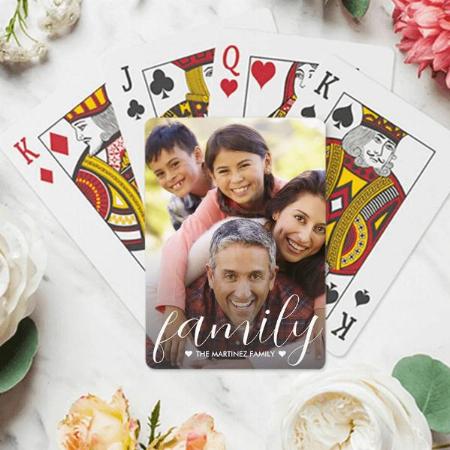 Modern Family Photo Customized Photo Printed Playing Cards