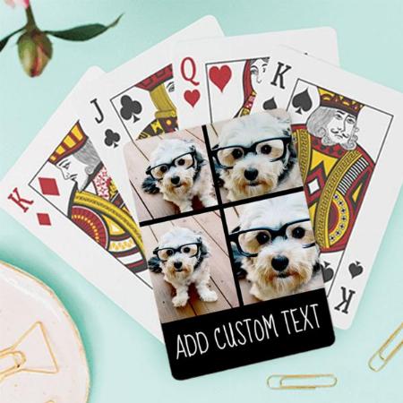 4 Photo Collage Customized Photo Printed Playing Cards