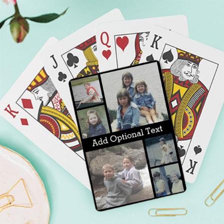 6 Photo Collage Customized Photo Printed Playing Cards