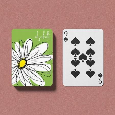Flower Design Customized Photo Printed Playing Cards
