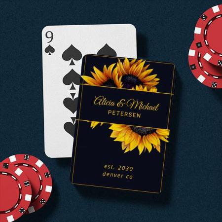 Flower Design Customized Photo Printed Playing Cards