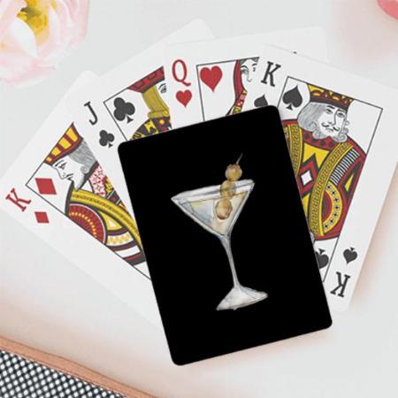 Wine Glass Design Customized Photo Printed Playing Cards