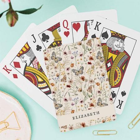Wildflower Classic Customized Photo Printed Playing Cards