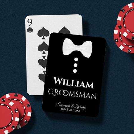 Groomsman Design Customized Photo Printed Playing Cards