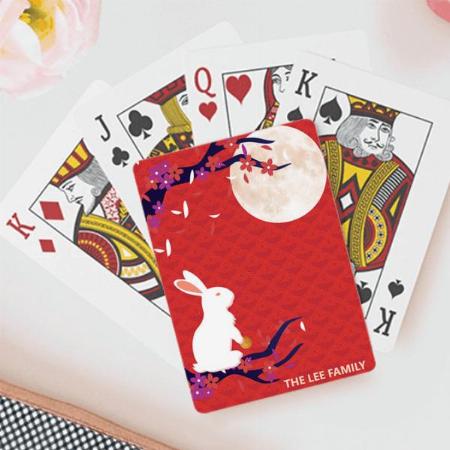Rabbit Moon Design Customized Photo Printed Playing Cards