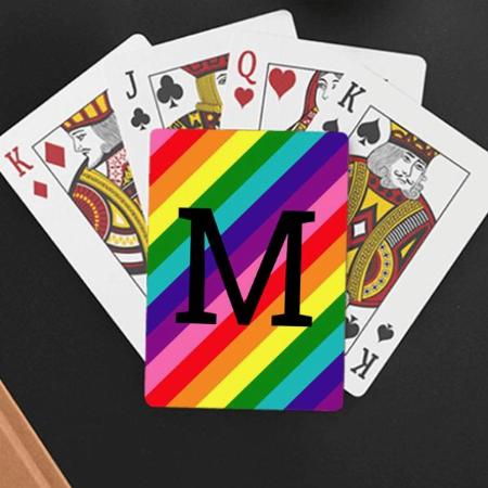 Rainbow Design Customized Photo Printed Playing Cards
