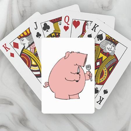 Pig Cartoon Design Customized Photo Printed Playing Cards
