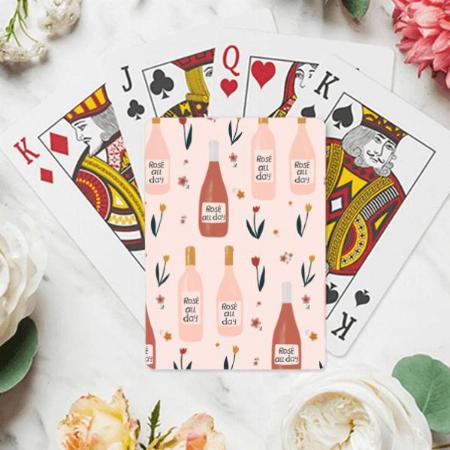Rose All Day Design Customized Photo Printed Playing Cards