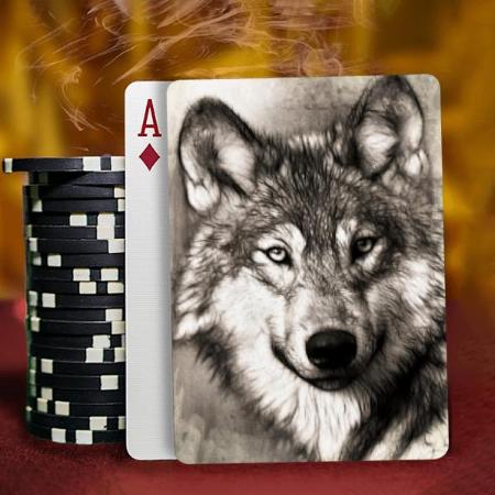 Wolf Design Customized Photo Printed Playing Cards