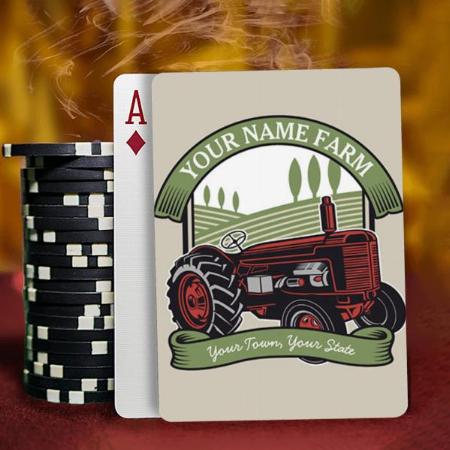 Farm Tracto Design Customized Photo Printed Playing Cards