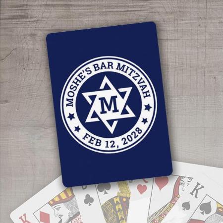 Star Design Monogram  Customized Photo Printed Playing Cards