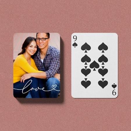 Love Design with photo Customized Photo Printed Playing Cards